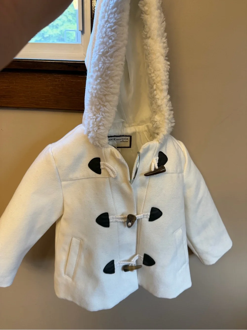 Janie and Jack Cream Toggle Peacoat for Kids